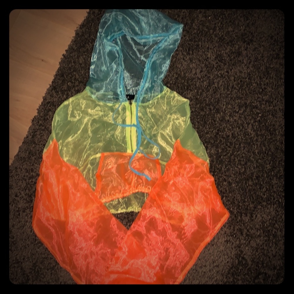 Neon see through crop top from Akira